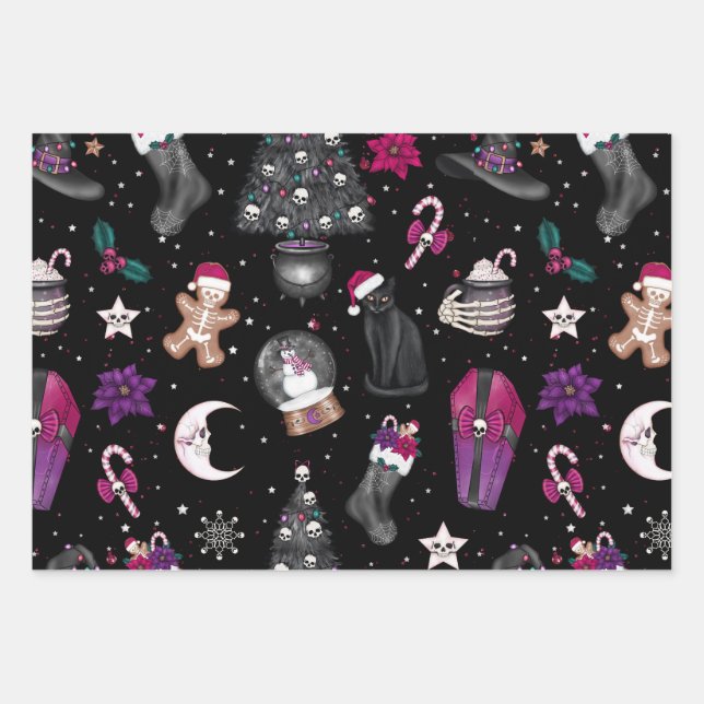 Creepy Christmas Favourite Things  Wrapping Paper Sheet (Front)