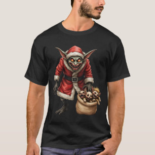 Creepy Christmas Goblin – Dark Fantasy Evil Santa T-Shirt