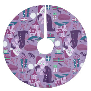 creepy christmas nosferatu santa vampire brushed polyester tree skirt