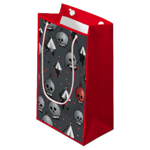 Creepy Christmas Skull Gift Bag