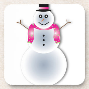 creepy christmas snowman coaster