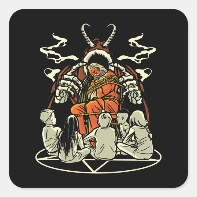 Creepy Christmas Square Sticker (Front)