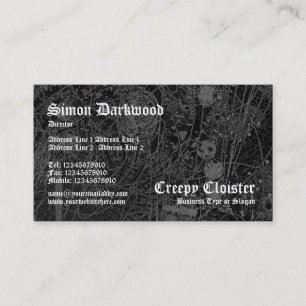 Creepy Cloister 02 - Abstact Tex - Black Business Card