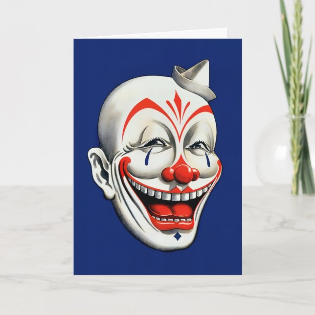 Creepy Clown Birthday Card (Front)