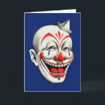 Creepy Clown Birthday Card<br><div class="desc">Custom restored,  high quality vintage clown image.</div>