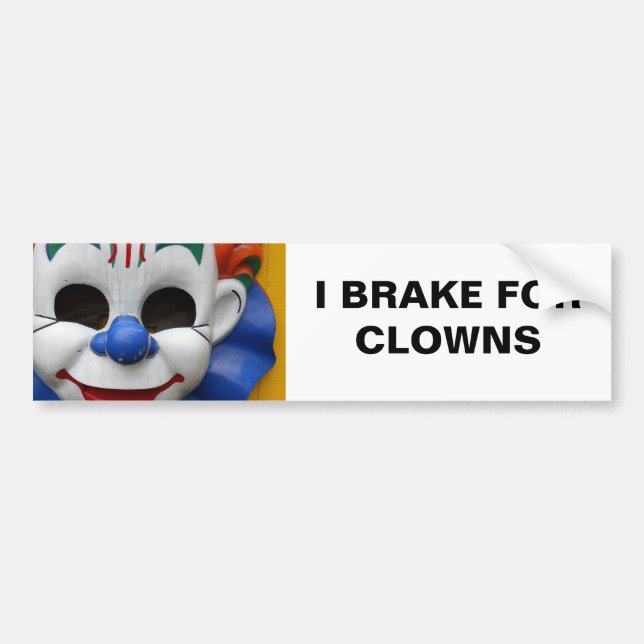 Creepy Clown Bumper Sticker (Front)
