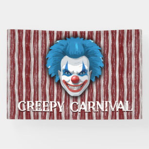 Creepy Clown Carnival Halloween Banner
