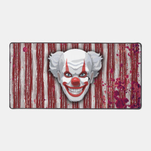 Creepy Clown Carnival Halloween Desk Mat
