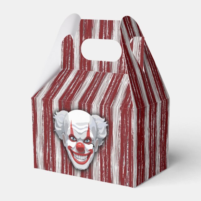 Creepy Clown Carnival Halloween Favor Box (Front Side)