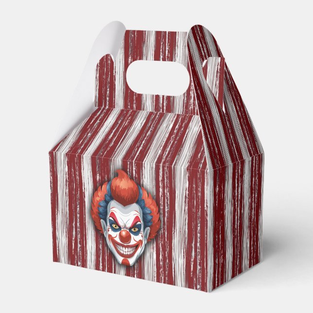 Creepy Clown Carnival Halloween Favor Box (Front Side)