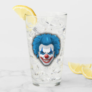 Creepy Clown Carnival Halloween Glass