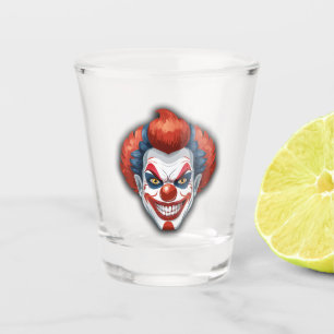 Creepy Clown Carnival Halloween Shot Glass