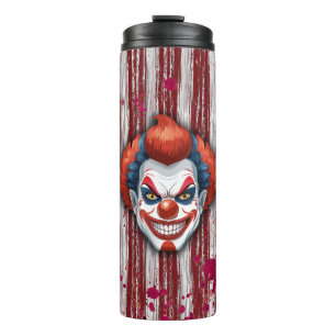 Creepy Clown Carnival Halloween Thermal Tumbler