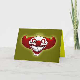 Creepy Clown Greeting Card