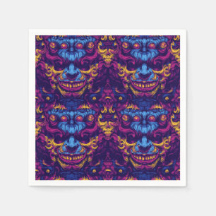 Creepy Clown Halloween Napkin