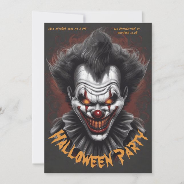 Creepy Clown Invitation (Front)