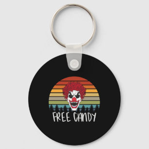 Creepy Clown Vintage Retro Scary Evil Horror Hallo Keychain