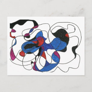 "Creepy Crawly" Abstract Postcard