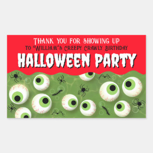 Creepy crawly Halloween Witches brew Party Sticker