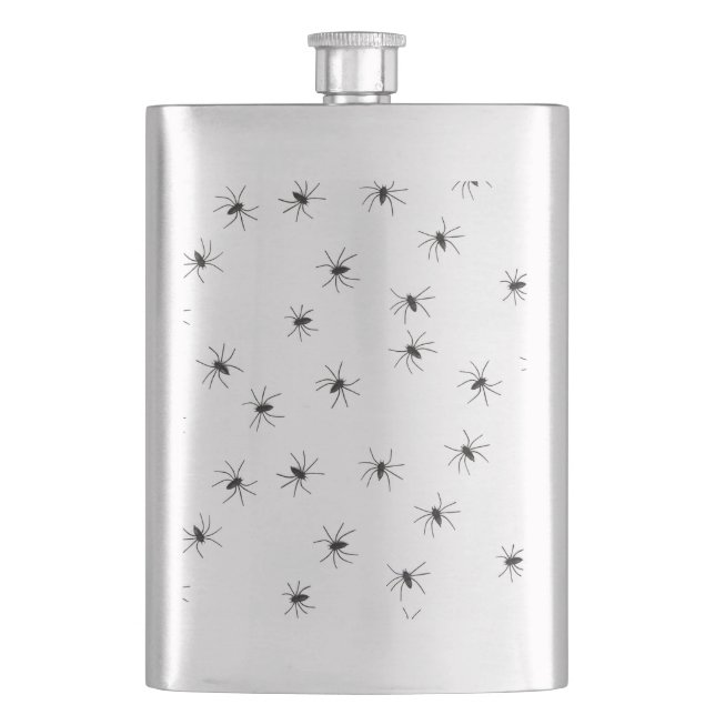Creepy Crawly Spiders Hip Flask (Front)