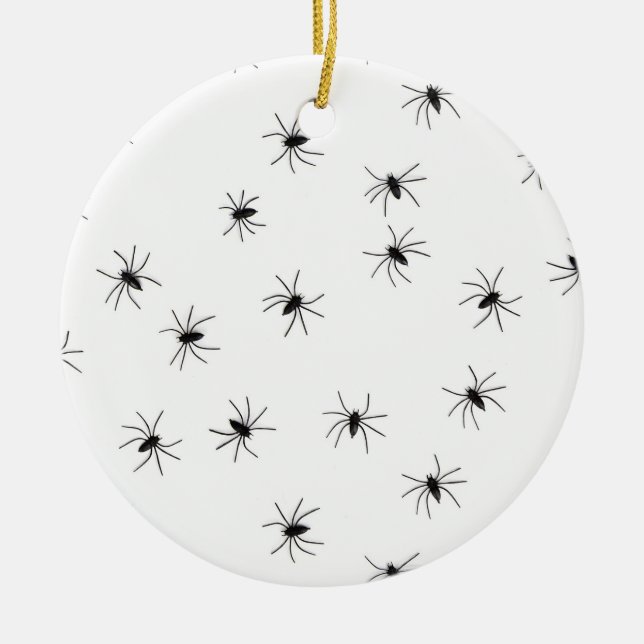 Creepy Crawly Spiders Ornament Round (Front)