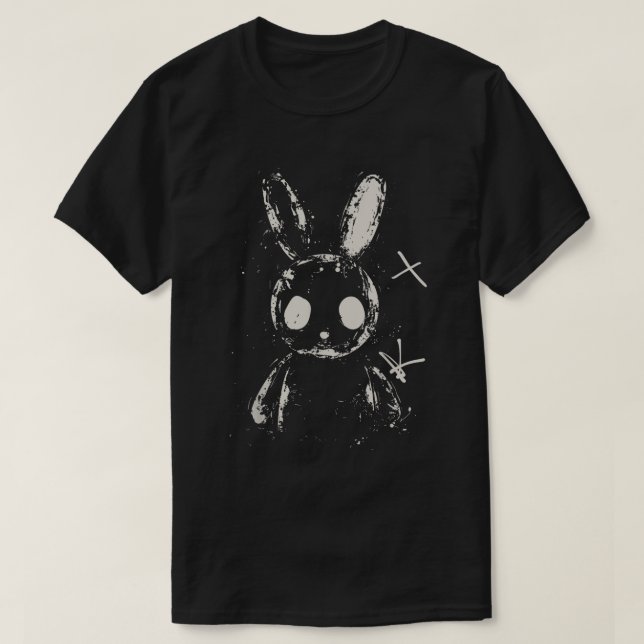 Creepy Cute Bunny Grunge Aesthetic Tee (Design Front)
