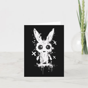 Creepy Cute Bunny Rabbit Alt Goth Grunge Horror Ae Card