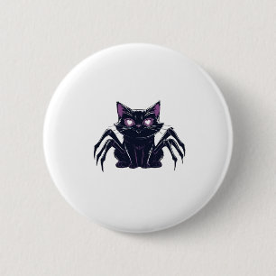 Creepy Cute Cat � Spider Legs & Heart Eyes Classic 2 Inch Round Button