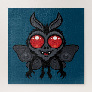 Creepy Cute Cryptid Mothman Monster Jigsaw Puzzle