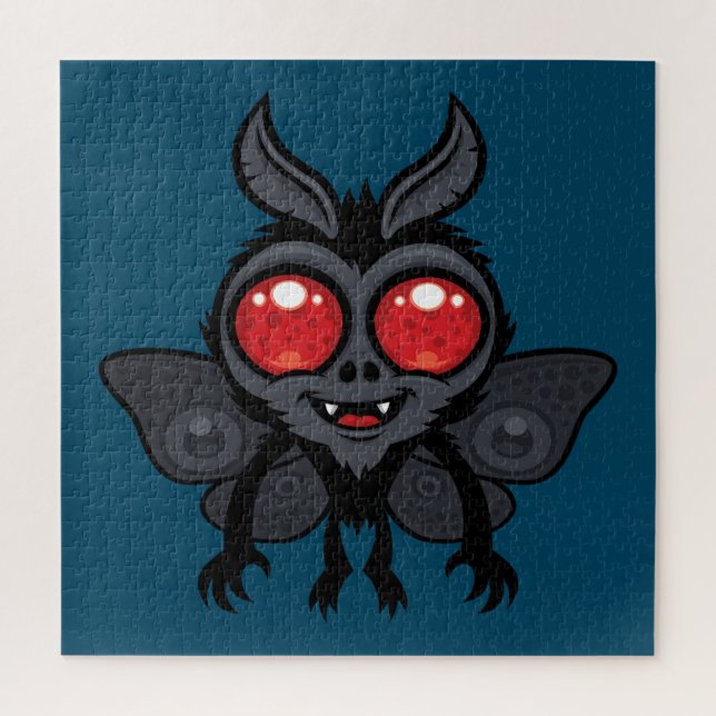 Creepy Cute Cryptid Mothman Monster Jigsaw Puzzle (Vertical)