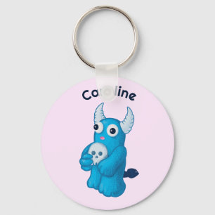 Creepy Cute Demon Kawaii Pastel Goth Name Keychain