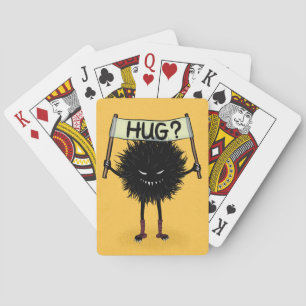 Creepy Cute Evil Character Hug  Playing Cards