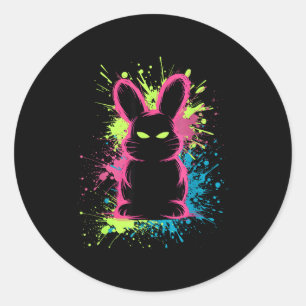 Creepy Cute Goth Bunny Horror Rabbit Sketch Alt Ng Classic Round Sticker