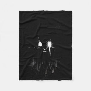 Creepy Cute Goth Bunny Horror Rabbit Sketch Alt Ng Fleece Blanket
