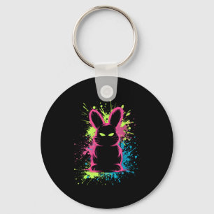 Creepy Cute Goth Bunny Horror Rabbit Sketch Alt Ng Keychain
