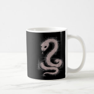 Creepy Cute Goth Python Horror Snake Sketch Alt Ng Coffee Mug