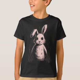 Creepy Cute Goth Rabbit Horror Bunny Sketch Alt Ng T-Shirt