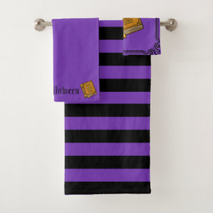 Creepy Cute Halloween Book of Magic Bath Towel Set