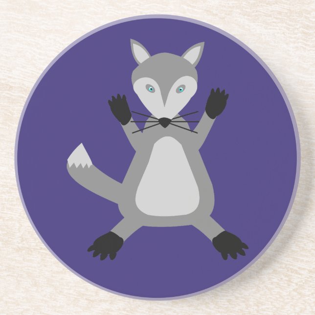 Creepy Cute Halloween Wolf Coaster (Front)