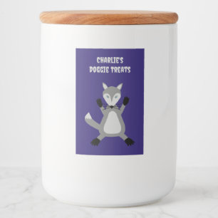 Creepy Cute Halloween Wolf Custom Dog Treats Food Label