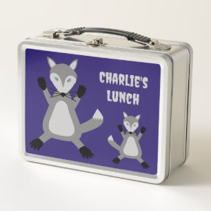 Creepy Cute Halloween Wolf Custom Metal Lunch Box