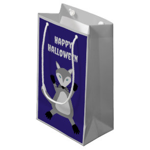 Creepy Cute Halloween Wolf Custom Small Gift Bag