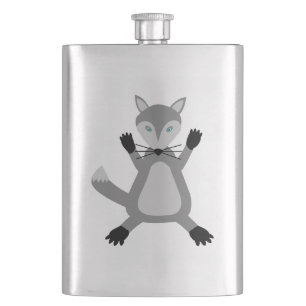 Creepy Cute Halloween Wolf Hip Flask
