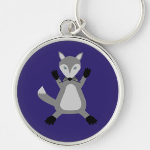 Creepy Cute Halloween Wolf Keychain