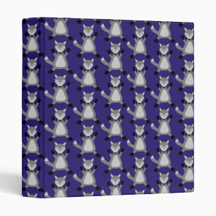 Creepy Cute Halloween Wolf Patterned Binder