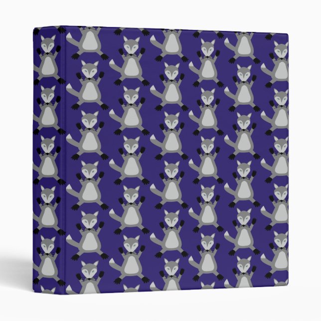 Creepy Cute Halloween Wolf Patterned Binder (Front/Spine)
