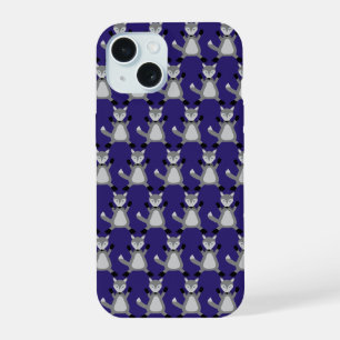 Creepy Cute Halloween Wolf Patterned iPhone 15 Case