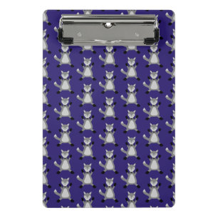 Creepy Cute Halloween Wolf Patterned Mini Clipboard