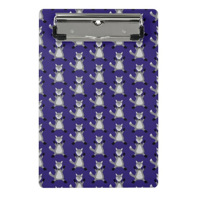 Creepy Cute Halloween Wolf Patterned Mini Clipboard (Front)
