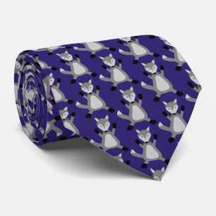 Creepy Cute Halloween Wolf Patterned Tie
